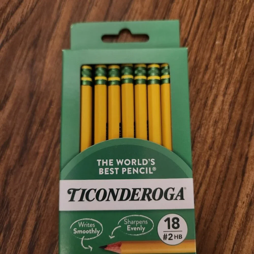 NEW Ticonderoga #2 HB Sharpened Pencils School Supplies Art Supplies 18 Count Pa